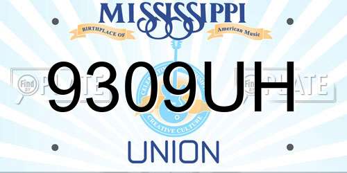 9309UH Mississippi License Plate