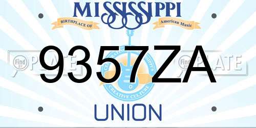 9357ZA Mississippi License Plate