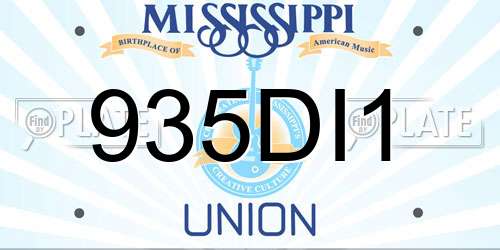935DI1 Mississippi License Plate
