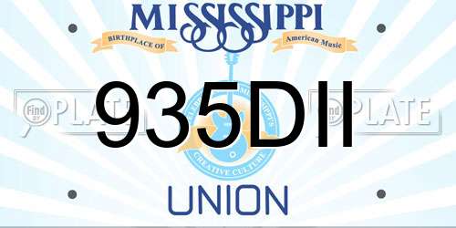935DII Mississippi License Plate