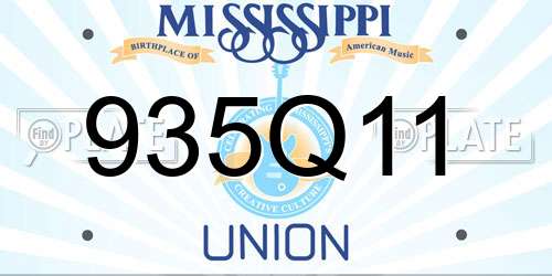 935Q11 Mississippi License Plate