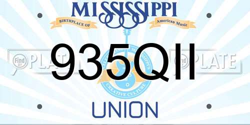 935QII Mississippi License Plate