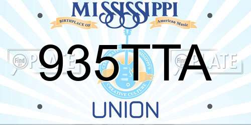 935TTA Mississippi License Plate