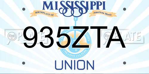 935ZTA Mississippi License Plate