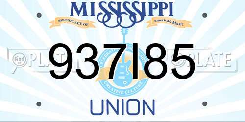 937I85 Mississippi License Plate
