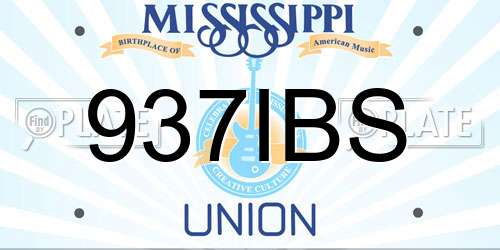 937IBS Mississippi License Plate