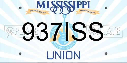 937ISS Mississippi License Plate