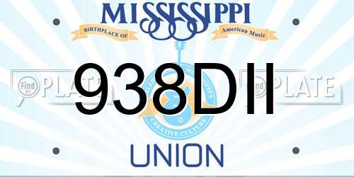 938DII Mississippi License Plate