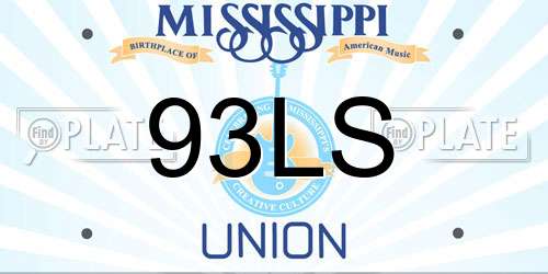 93LS Mississippi License Plate