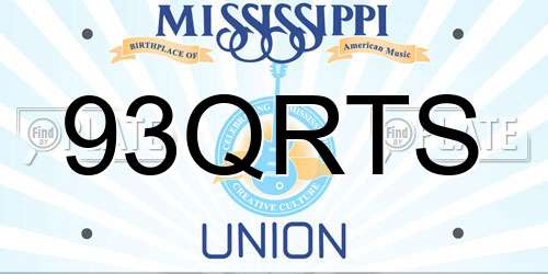 93QRTS Mississippi License Plate