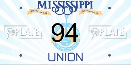 94 Mississippi License Plate