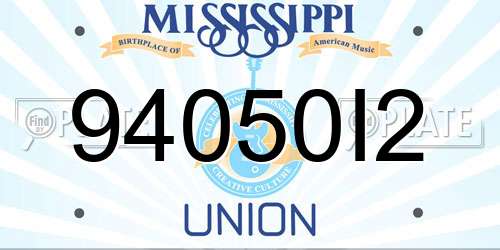 94050I2 Mississippi License Plate