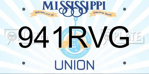 941RVG Mississippi License Plate