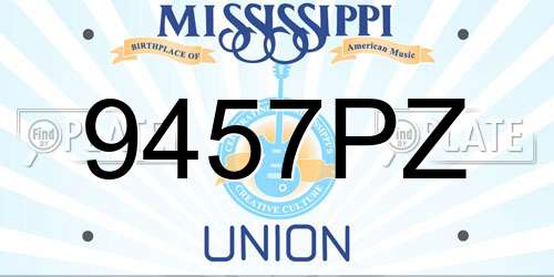 9457PZ Mississippi License Plate