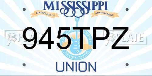 945TPZ Mississippi License Plate