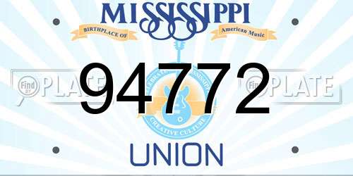 94772 Mississippi License Plate
