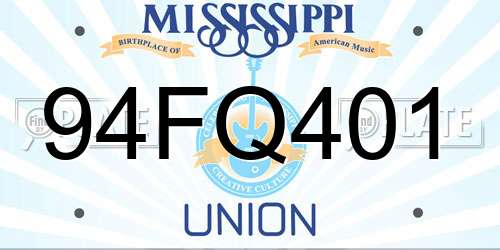 94FQ401 Mississippi License Plate