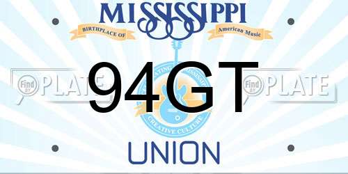 94GT Mississippi License Plate