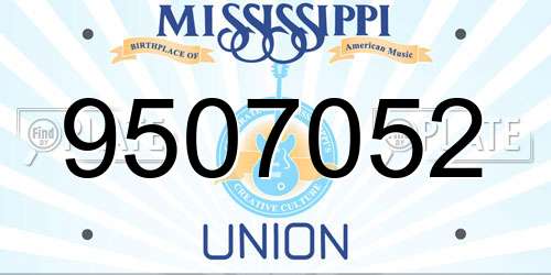 9507052 Mississippi License Plate