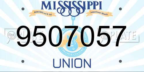 9507057 Mississippi License Plate