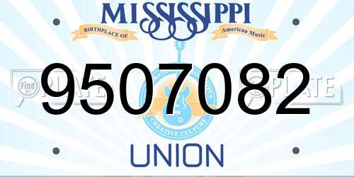 9507082 Mississippi License Plate