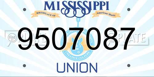 9507087 Mississippi License Plate