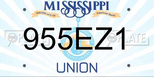 955EZ1 Mississippi License Plate
