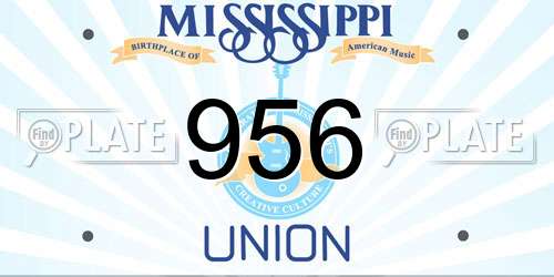 956 Mississippi License Plate