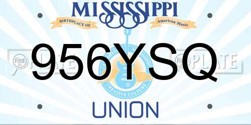 956YSQ Mississippi License Plate