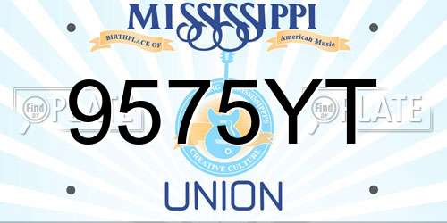 9575YT Mississippi License Plate