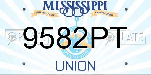9582PT Mississippi License Plate