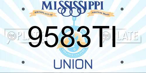 9583TI Mississippi License Plate