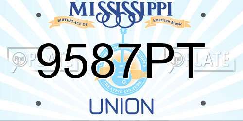 9587PT Mississippi License Plate