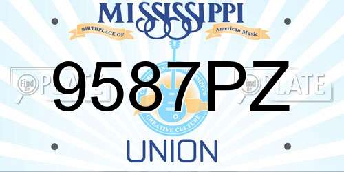 9587PZ Mississippi License Plate