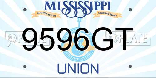 9596GT Mississippi License Plate