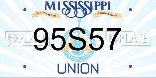 95S57 Mississippi License Plate