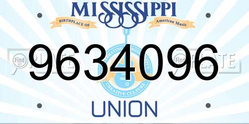 9634096 Mississippi License Plate