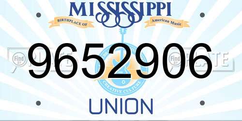 9652906 Mississippi License Plate