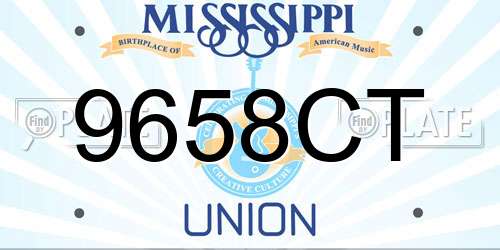 9658CT Mississippi License Plate