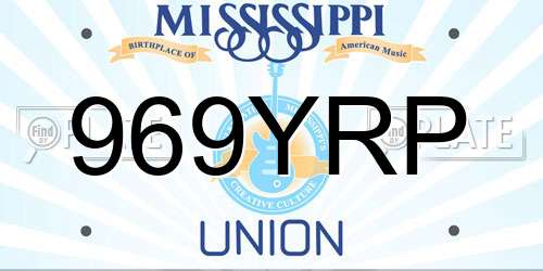 969YRP Mississippi License Plate