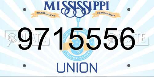 9715556 Mississippi License Plate