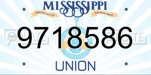 9718586 Mississippi License Plate