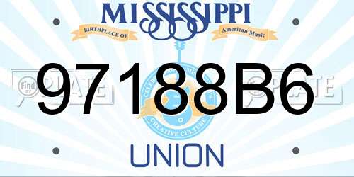 97188B6 Mississippi License Plate