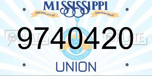 9740420 Mississippi License Plate