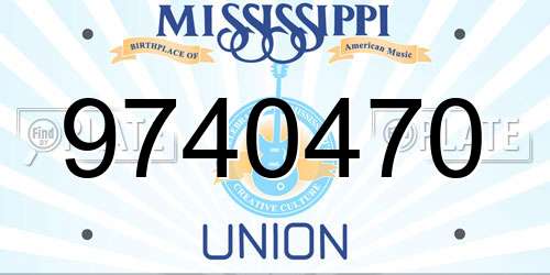 9740470 Mississippi License Plate