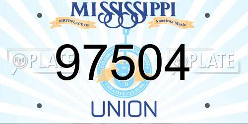 97504 Mississippi License Plate