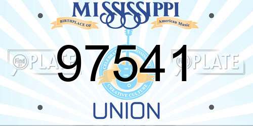 97541 Mississippi License Plate