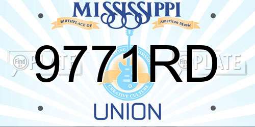 9771RD Mississippi License Plate