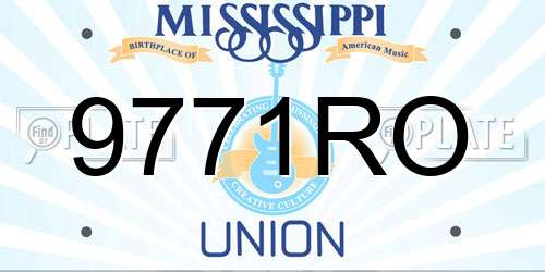 9771RO Mississippi License Plate