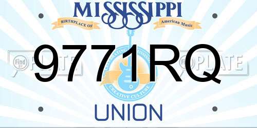 9771RQ Mississippi License Plate